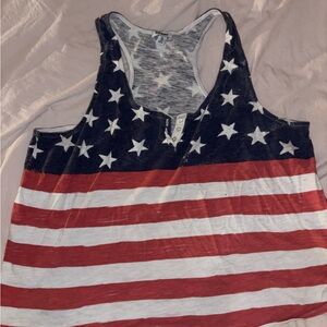 Old Navy Blue and White Star Tank Top